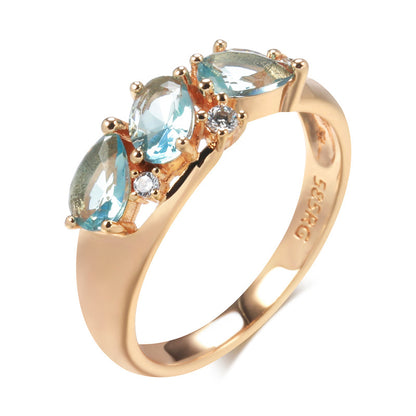 Anello Oro Rosa con Zircone