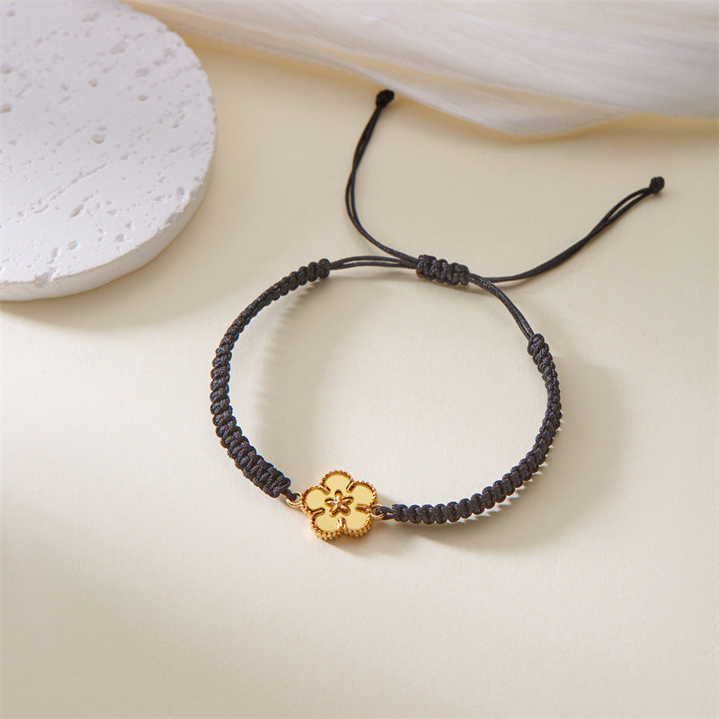 Bracciale fiore intrecciato