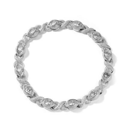 Collana zirconi catena cubana