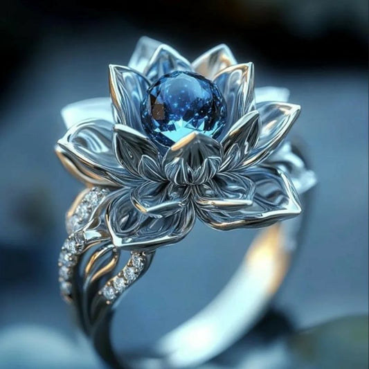 Anello loto strass