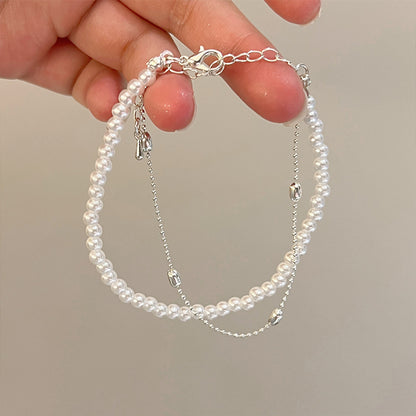Braccialetto perla doppio