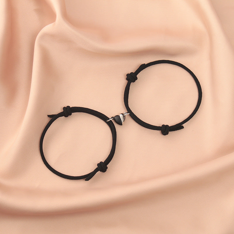 Bracciale coppia magnetico bianco e nero
