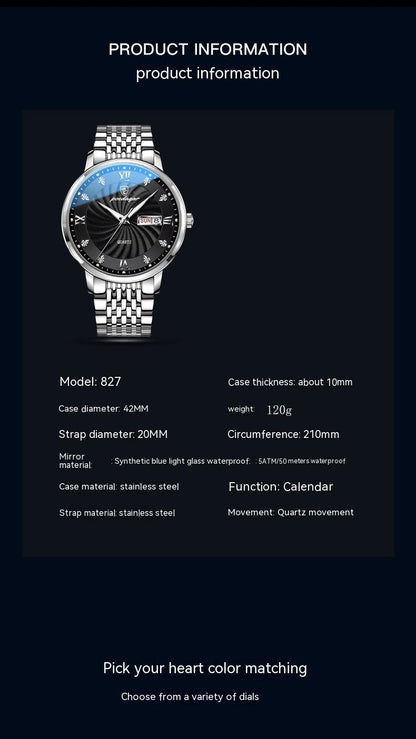 Orologio in acciaio da uomo