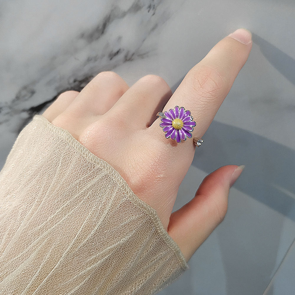 Anello girevole viola