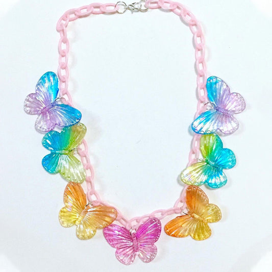 Collana farfalla pastello
