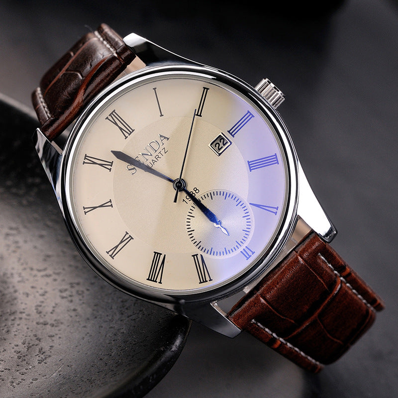 Orologio uomo retro con calendario