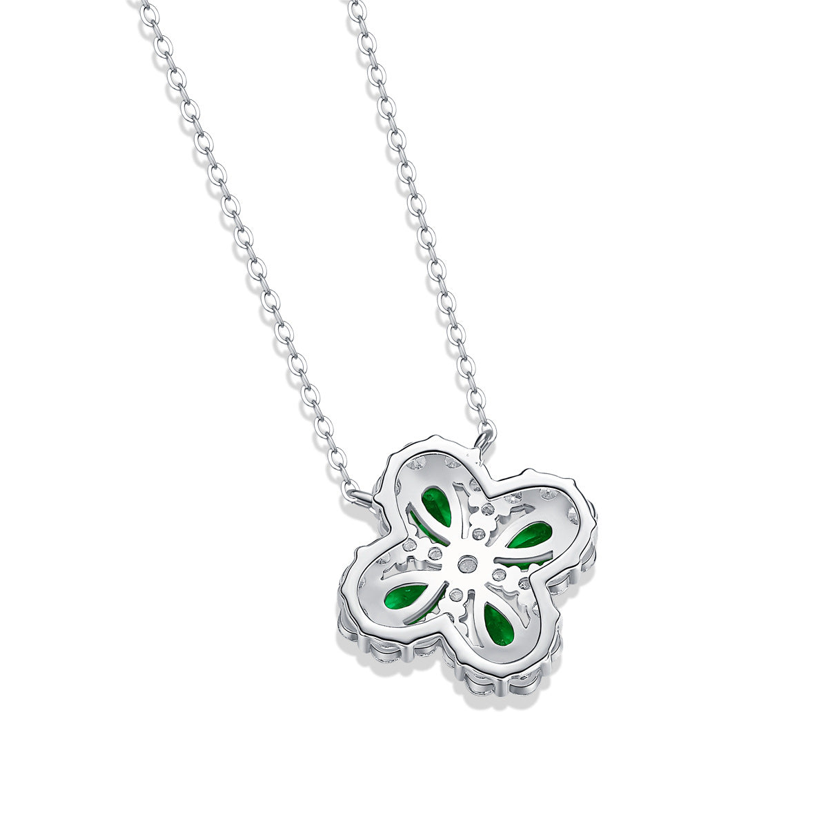 Collana smeraldo argento