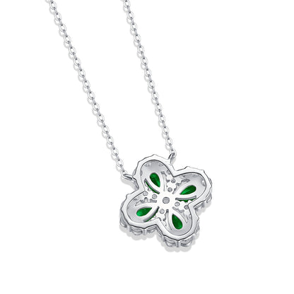 Collana smeraldo argento
