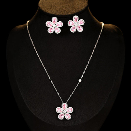 Set collana e orecchini girasole con micromosaico
