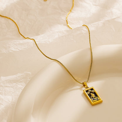 Collana Cuore e Luna Retrò