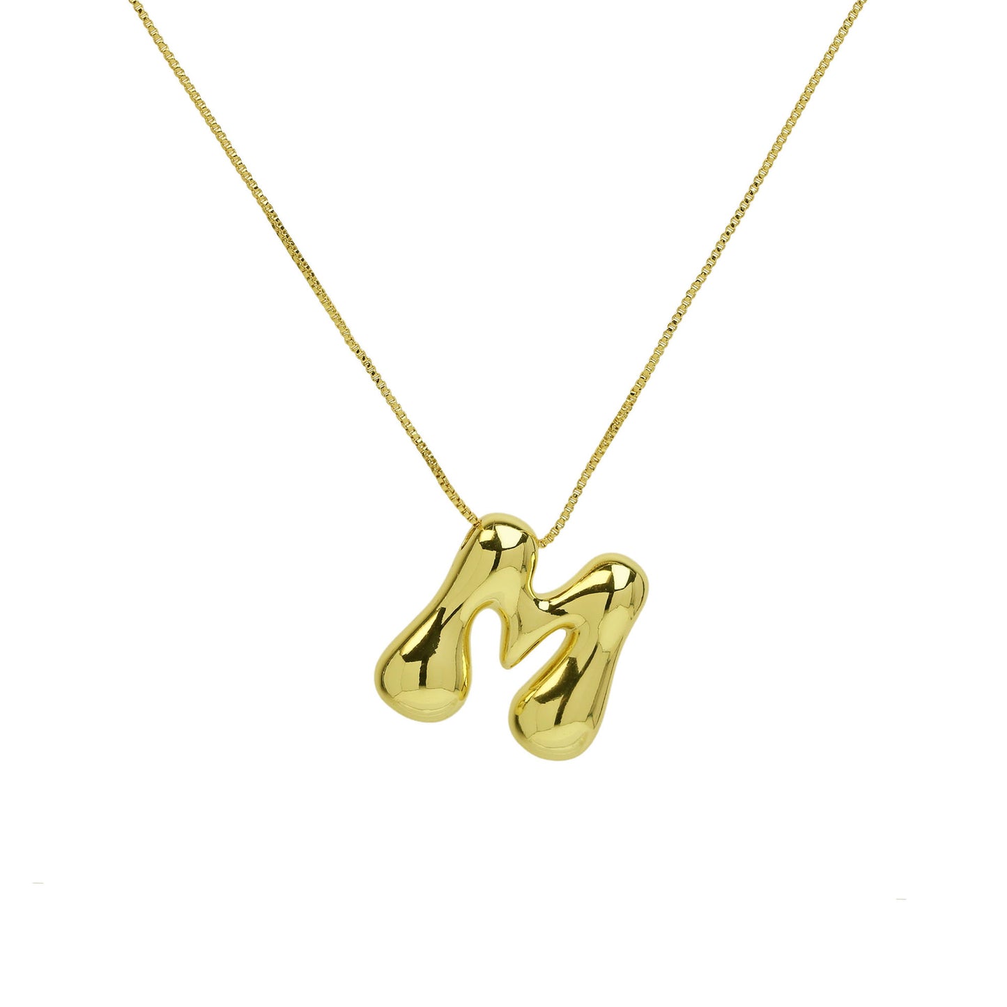 Collana lettera in ottone