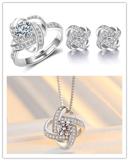 Collana quadrifoglio in argento sterling