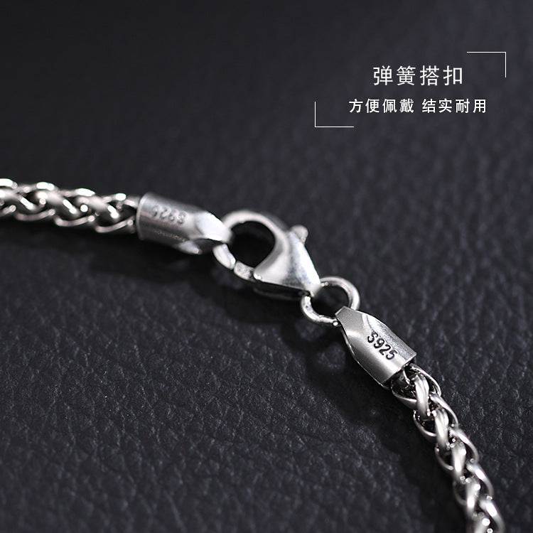 Bracciale argento treccia