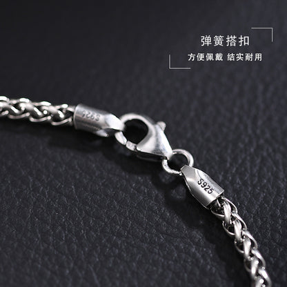 Bracciale argento treccia