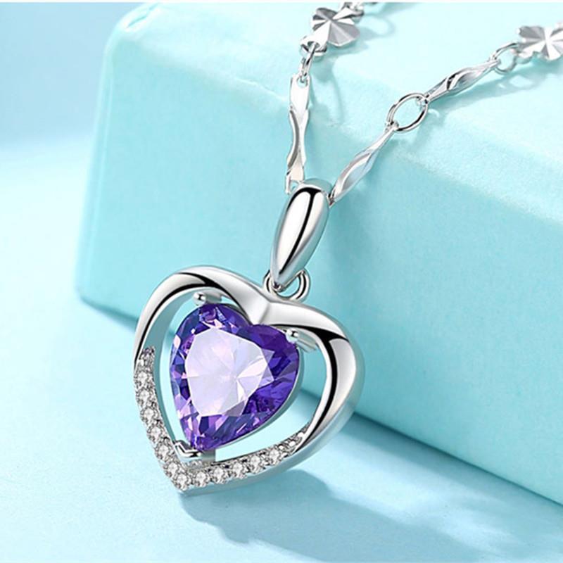 Collana cuore e cristalli
