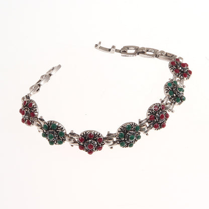 Bracciale fiori cristalli