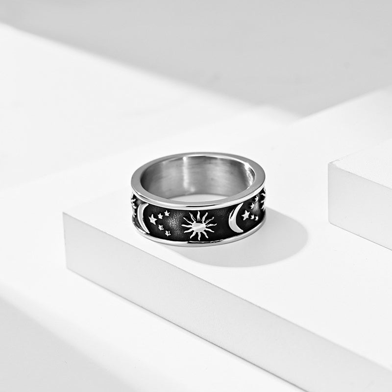 Anello boho stelle luna