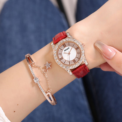 Orologio da donna con diamanti e numeri romani