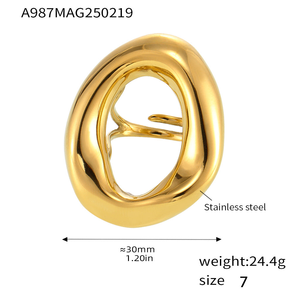 Anello minimalista irregolare