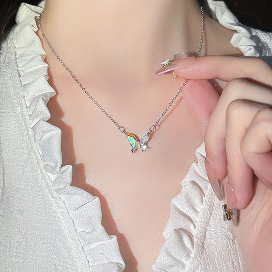Collana farfalla colorata
