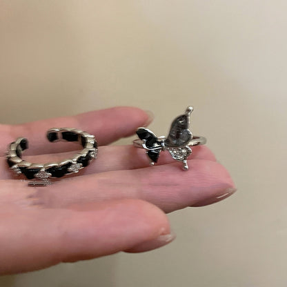 Anello farfalla smaltato retrò