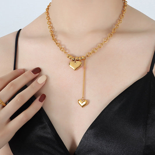 Collana amore titanio d'oro