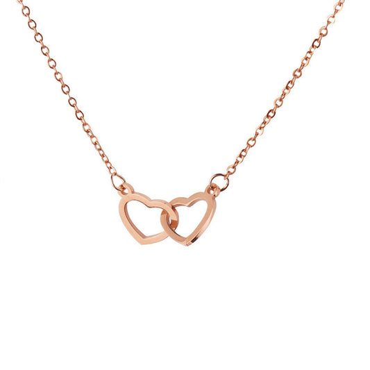 Collana cuore doppio