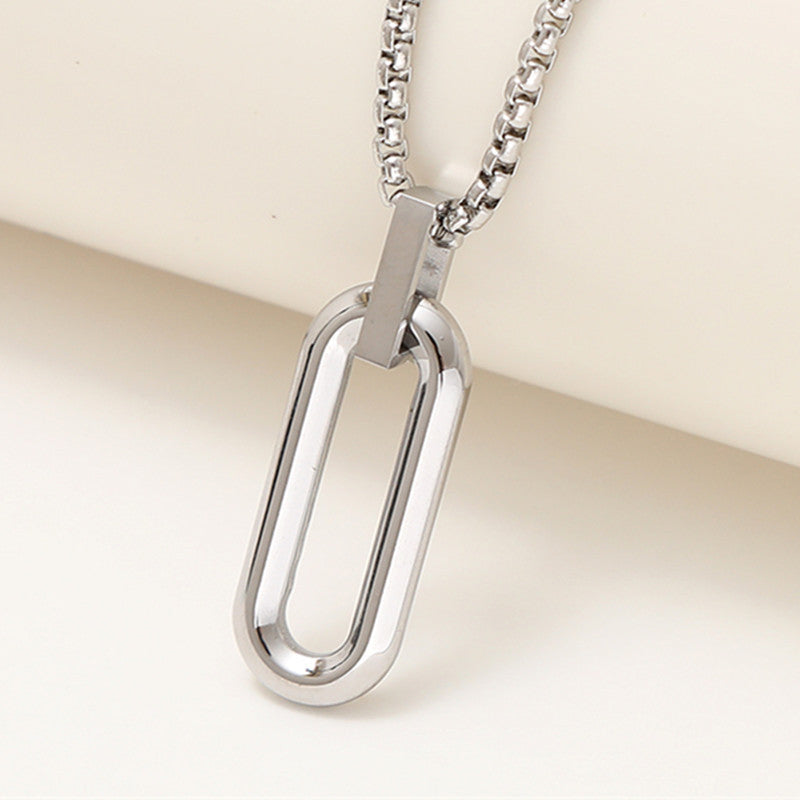 Collana titanio geometrica da uomo