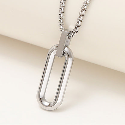 Collana titanio geometrica da uomo