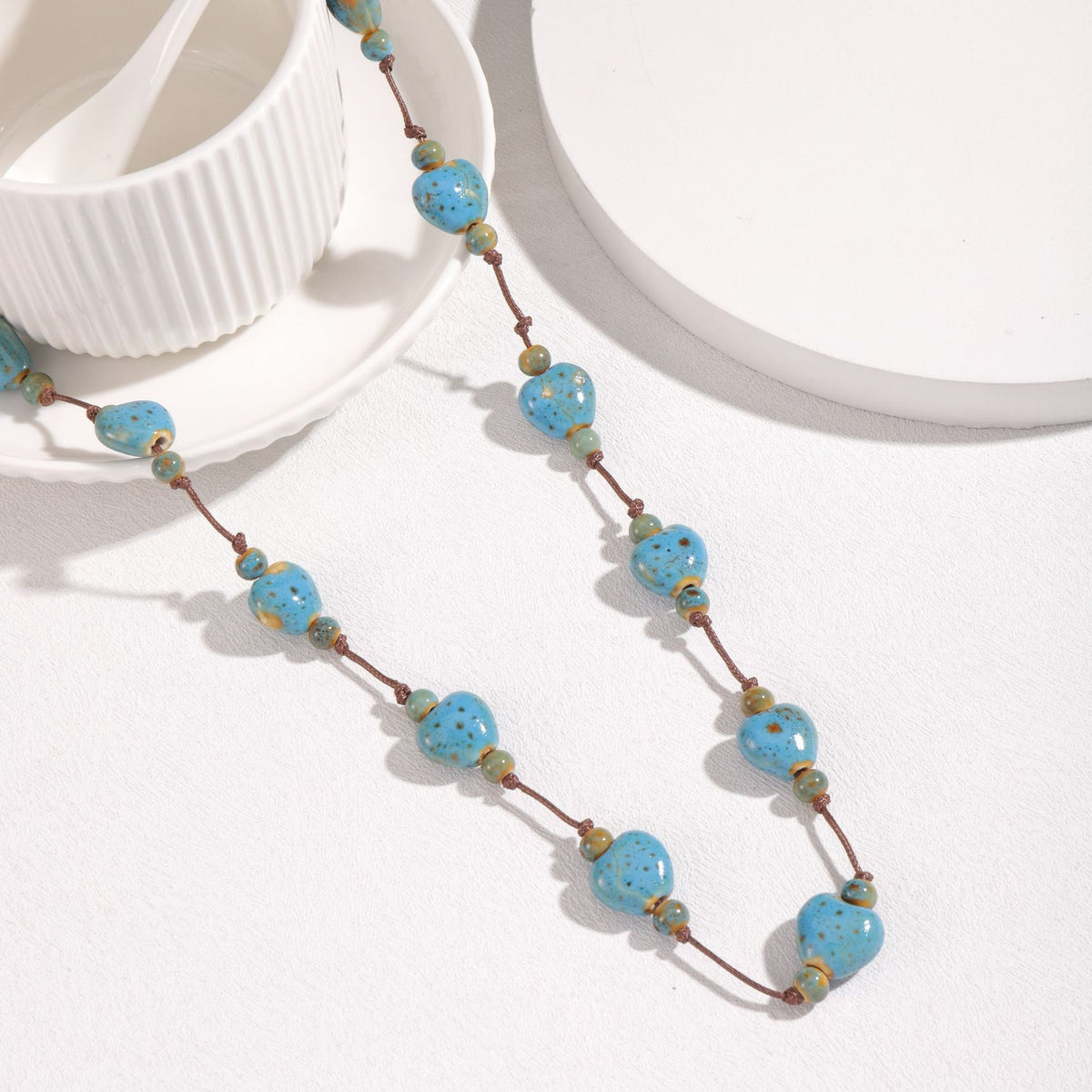 Collana cuore ceramica colorata