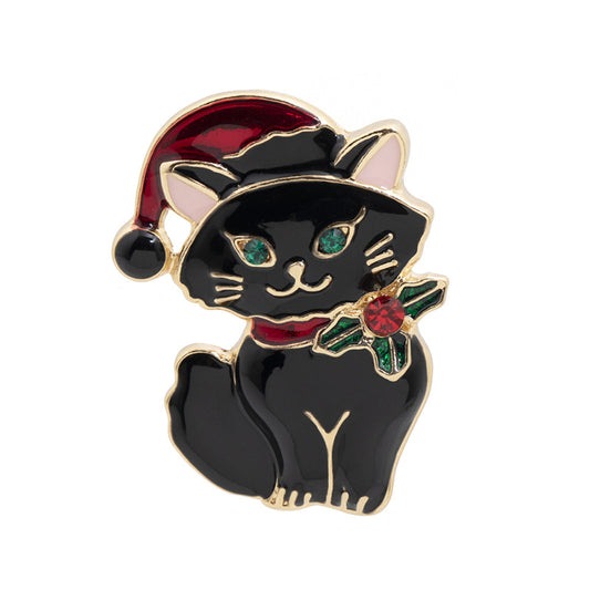 Spilla gatto natale