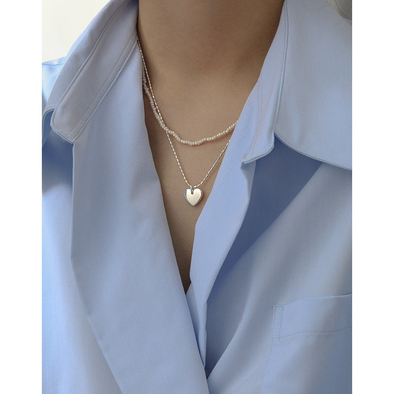 Collana perle barocche acqua dolce irregolari in argento 925