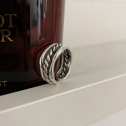 Anello tre strati treccia