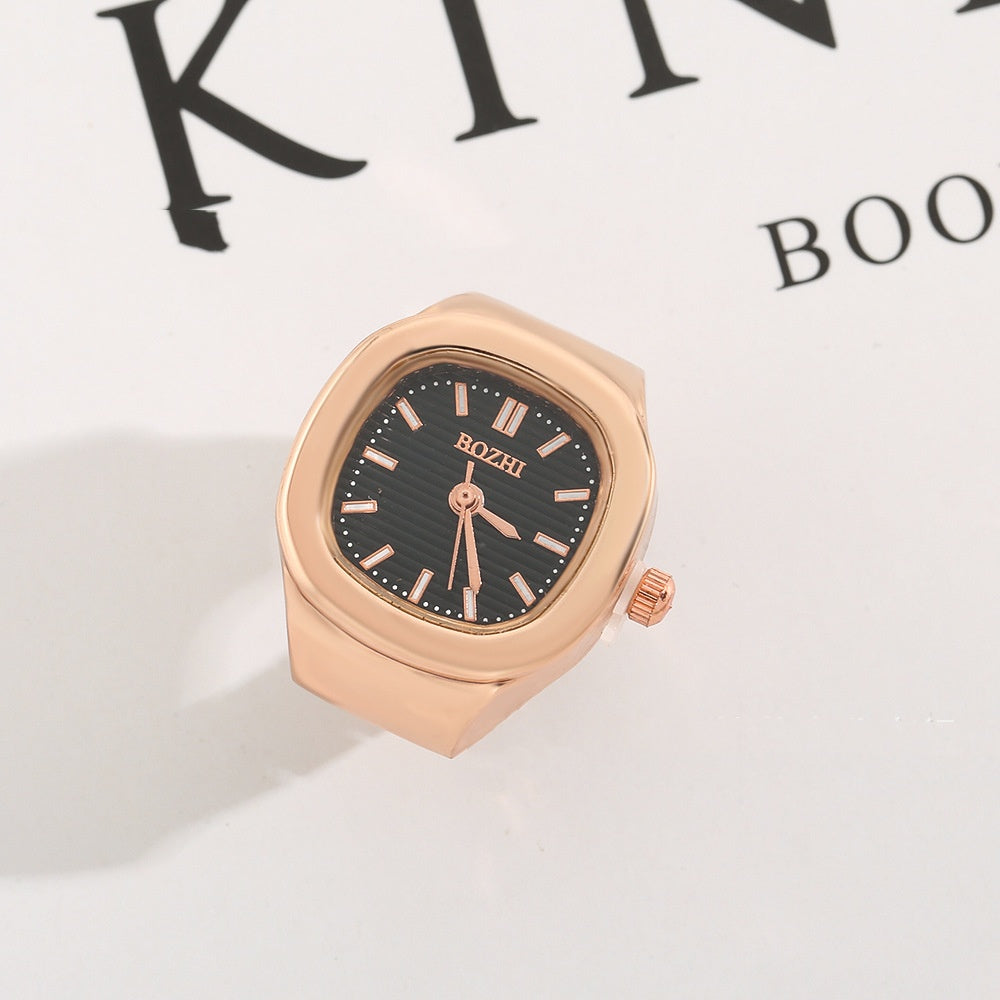 Anello orologio quadrato