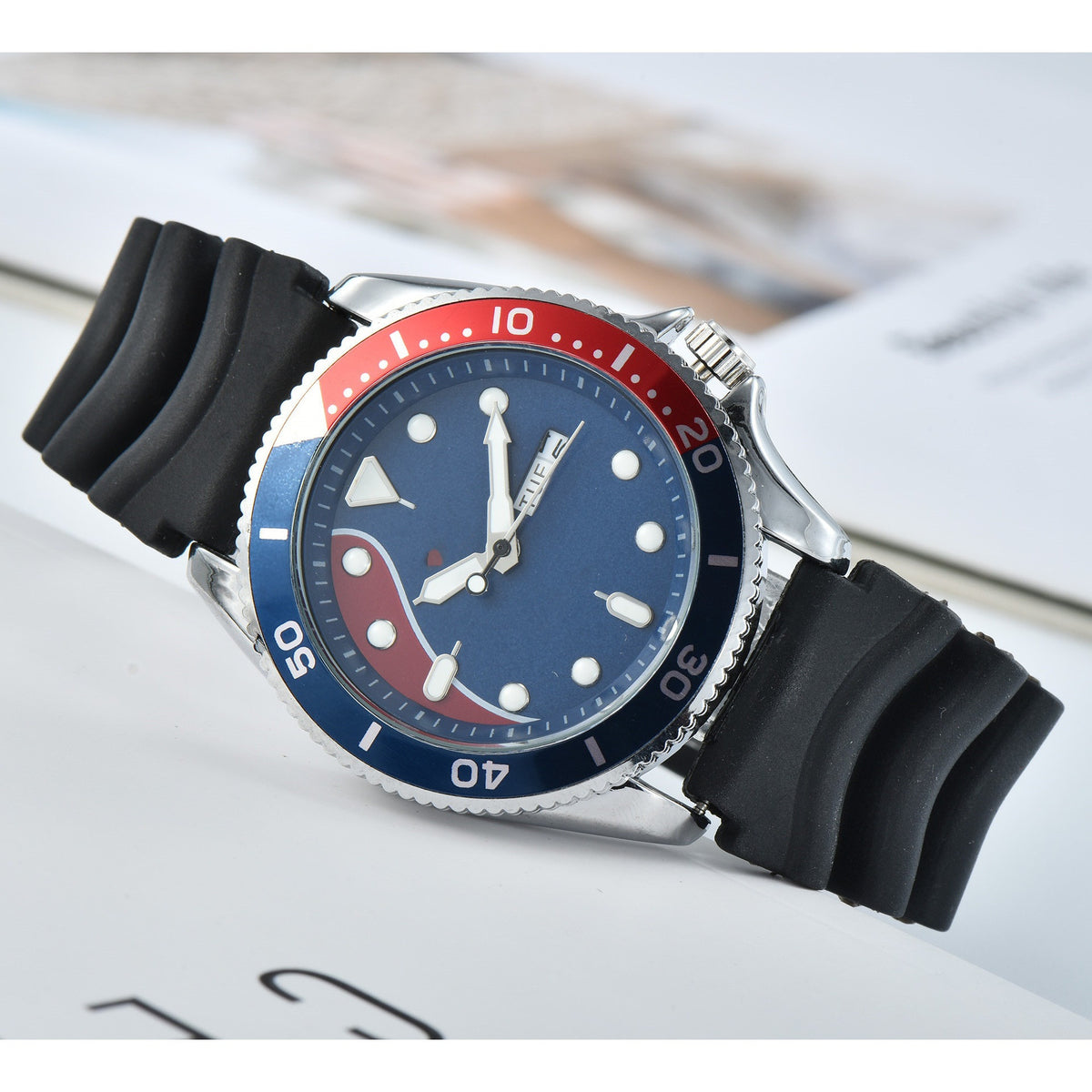 Orologio calendario doppio da uomo