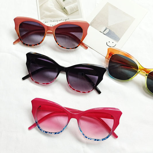 Occhiali da sole cat-eye in acetato