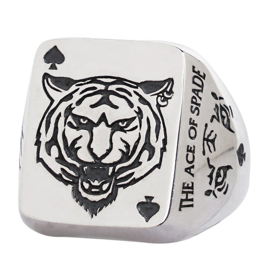 Anello tigre zodiaco argento