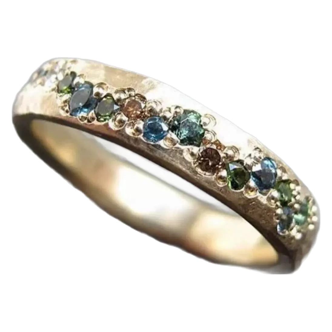 Anello zircone opale
