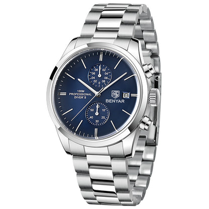 Orologio da uomo multifunzione impermeabile al quarzo