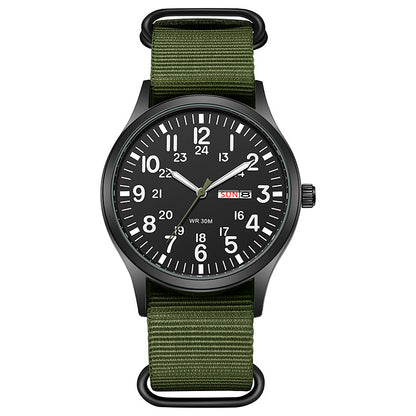 Orologio quarzo cinturino nylon calendario