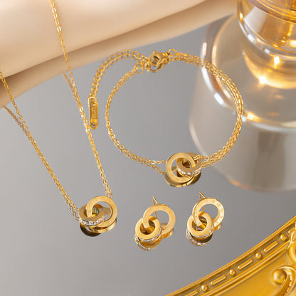 Collana in titanio con strass