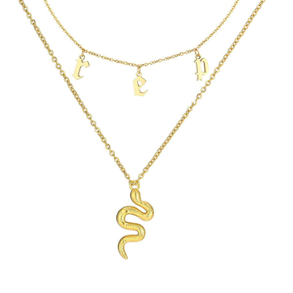 Collana con lettere titanio