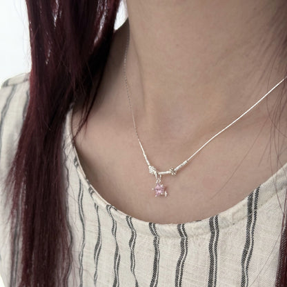 Collana stella con strass