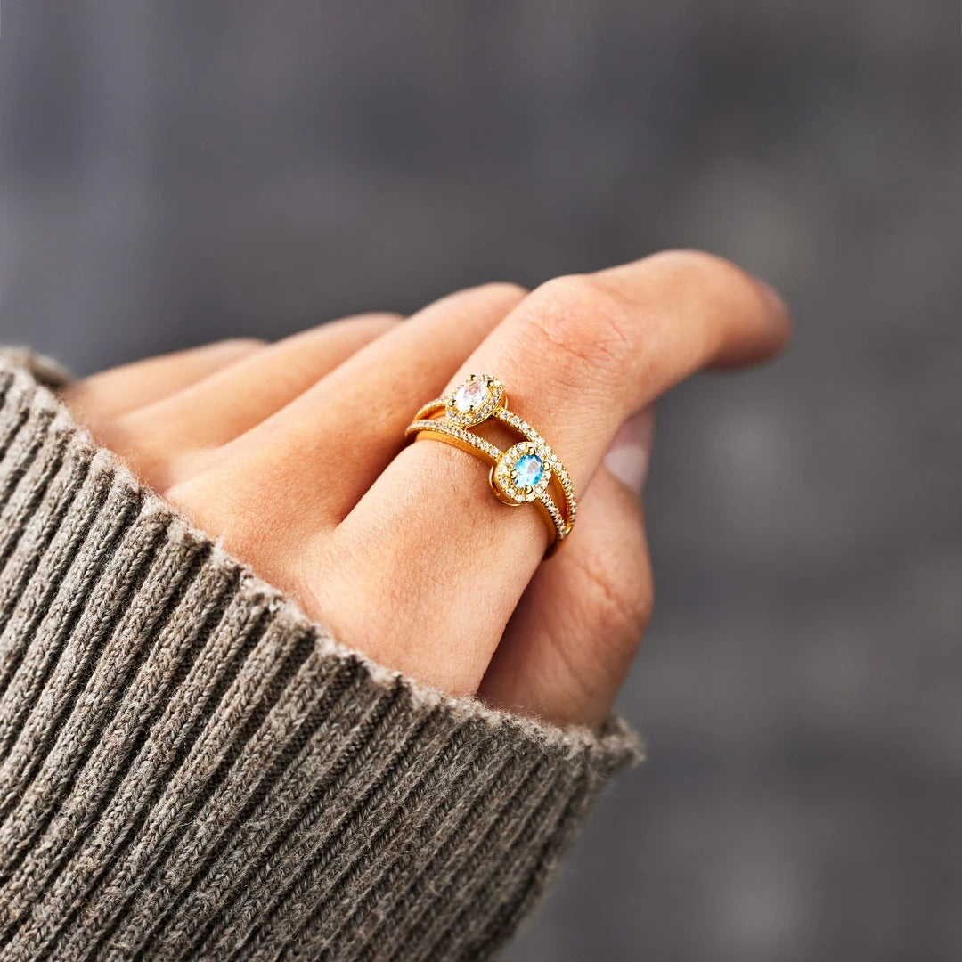 Anello uovo doppio strato