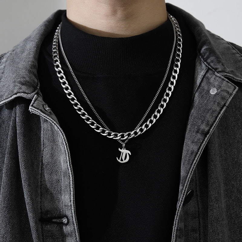 Collana Lettera Titanio