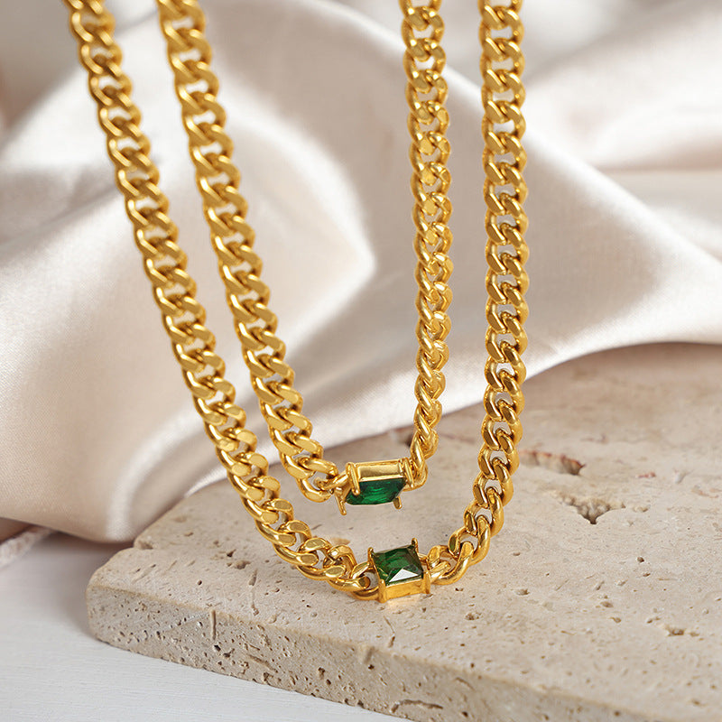 Collana retrò con zirconi