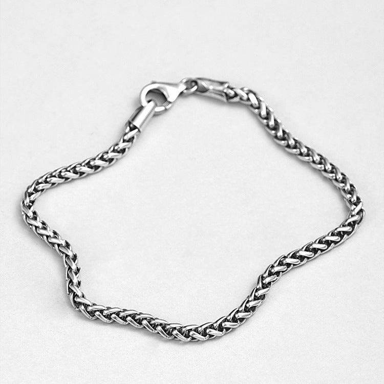 Bracciale argento treccia