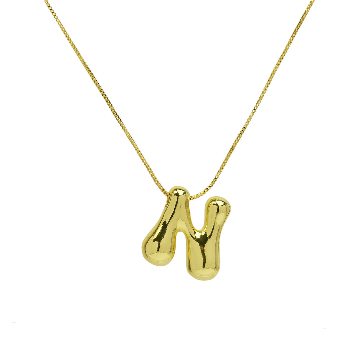 Collana lettera in ottone