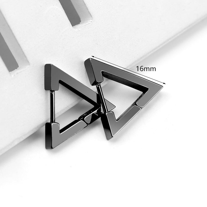 Orecchini geometrici acciaio