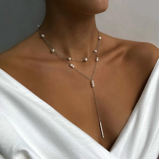 Collana perla nappa
